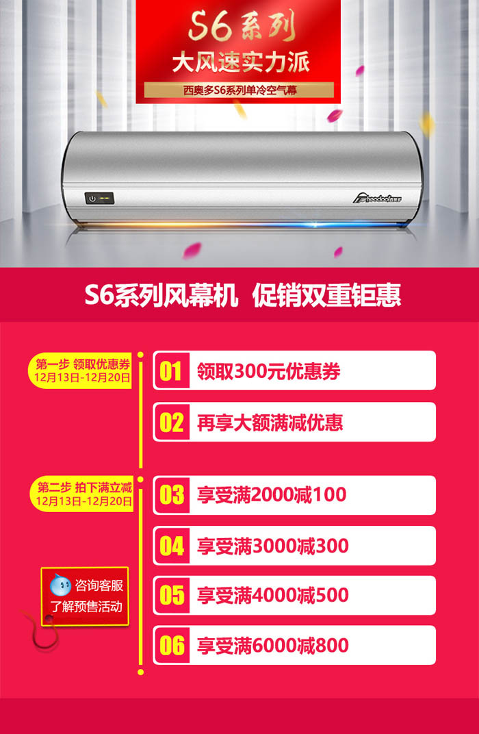 S6系列風(fēng)幕機(jī)，促銷(xiāo)雙重鉅惠