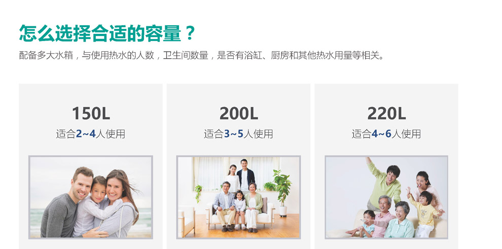 空氣能熱水器怎么選擇合適的容量？
